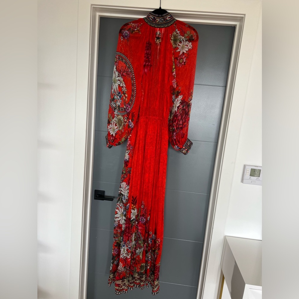 Camilla Wondering Waratah Long Sleeve Dress With Collar in Small - Picture 4 of 11